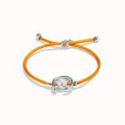 Orange cord bracelet with a pearl
